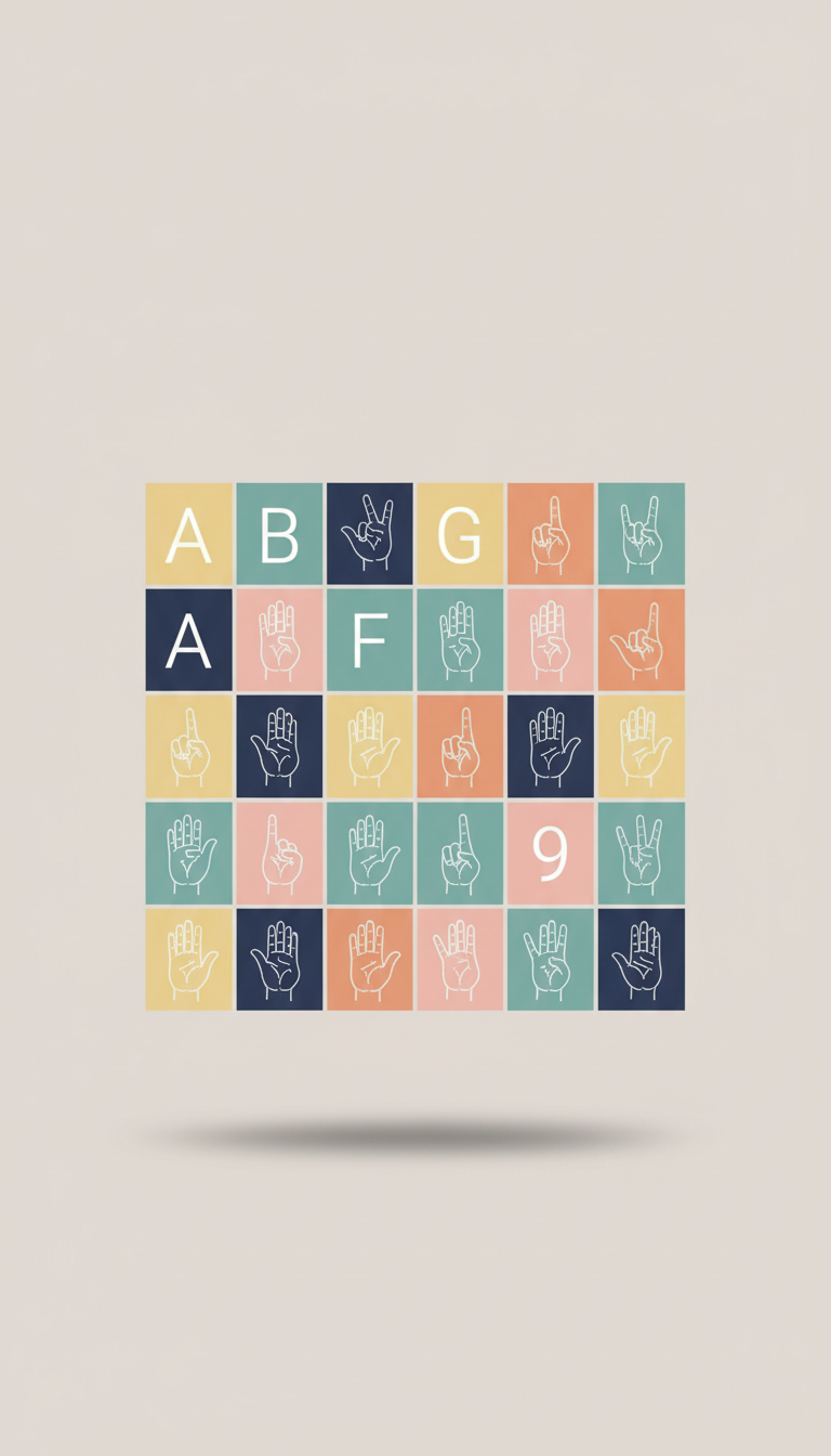 Printable ASL practice flashcards set
